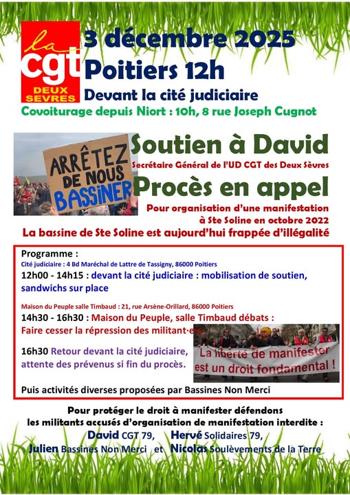 le 3 décembre à Poitiers